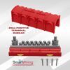 Positive Power Distribution Busbar 250A 120mm Screw Terminals with Cover