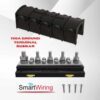 Bonding Power Distribution Busbar 150A 120mm Bolts with Cover