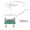 SmartWiring Busbar 250A 120mm Screws Dimensions