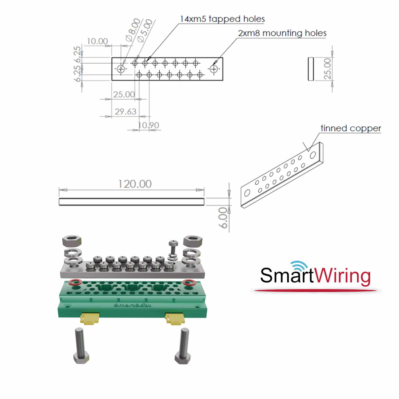 Smartwiring dimensions