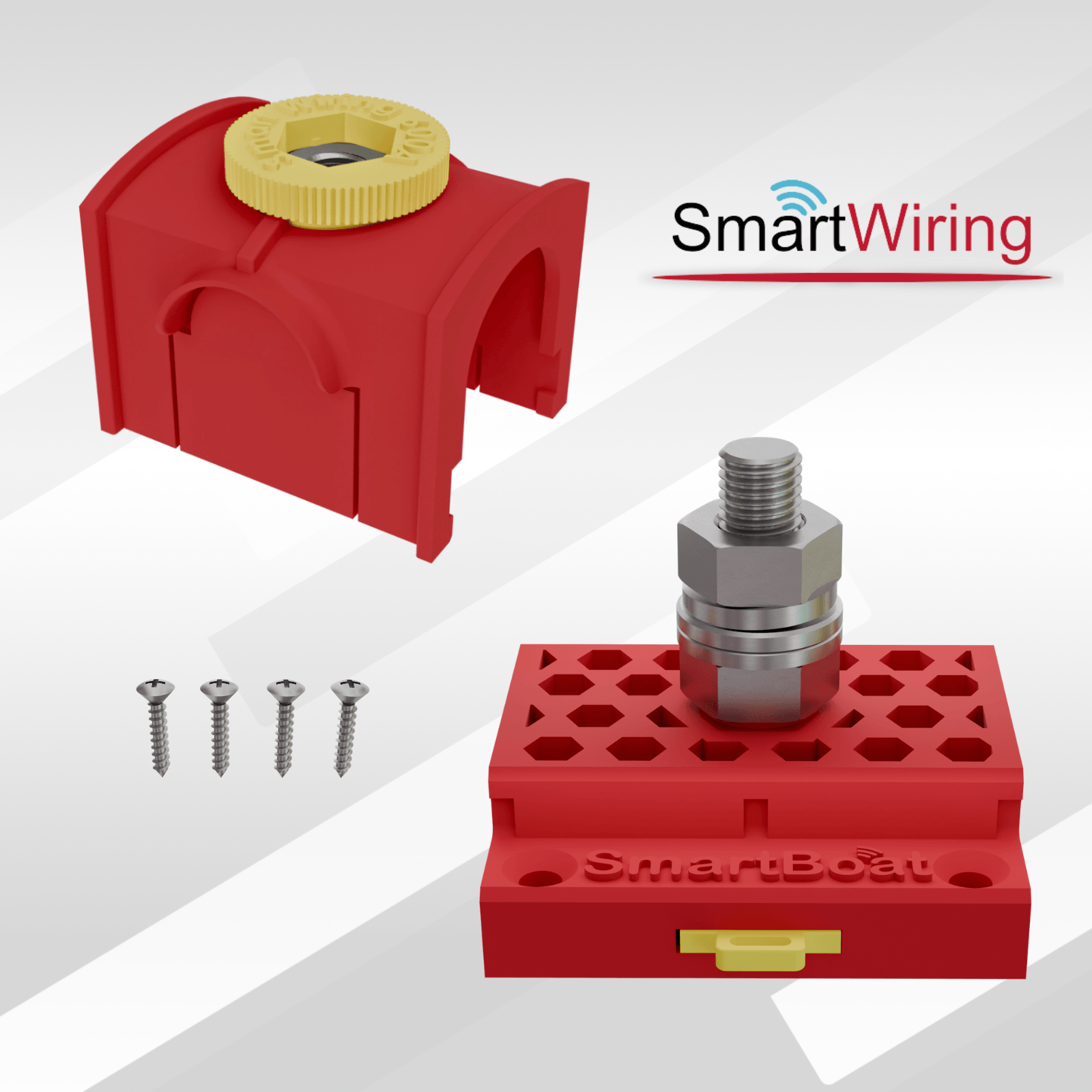 BB 50 New Red Single Website Busbar 400A with M8 Stud Terminal