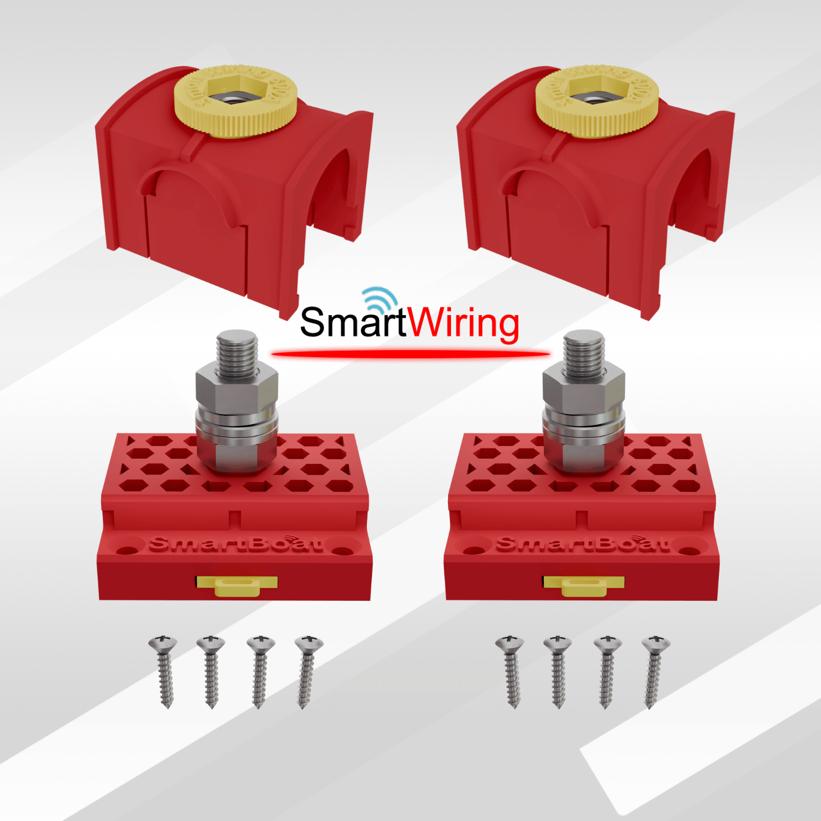 BB 50 New Top Red Twin Website Busbar 400A with M8 Stud Terminal