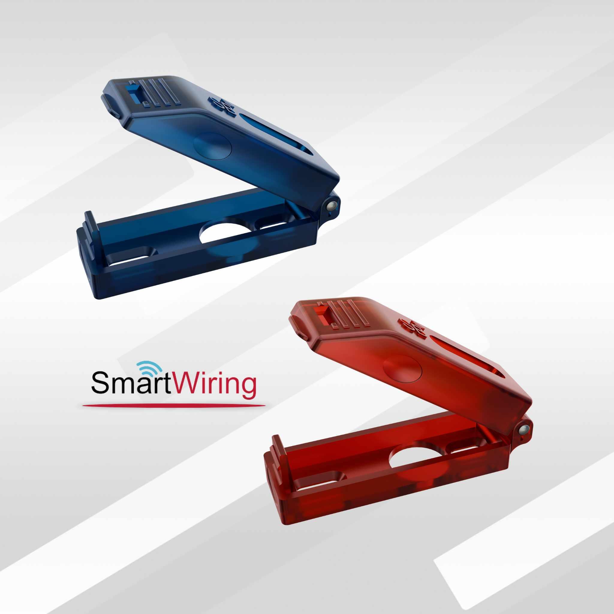 SmartWiring Red & Blue Toggle Switch Guard protect against inadvertent switching